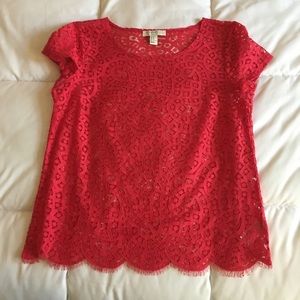 CLOSET CLOSING SALE Pink lace top